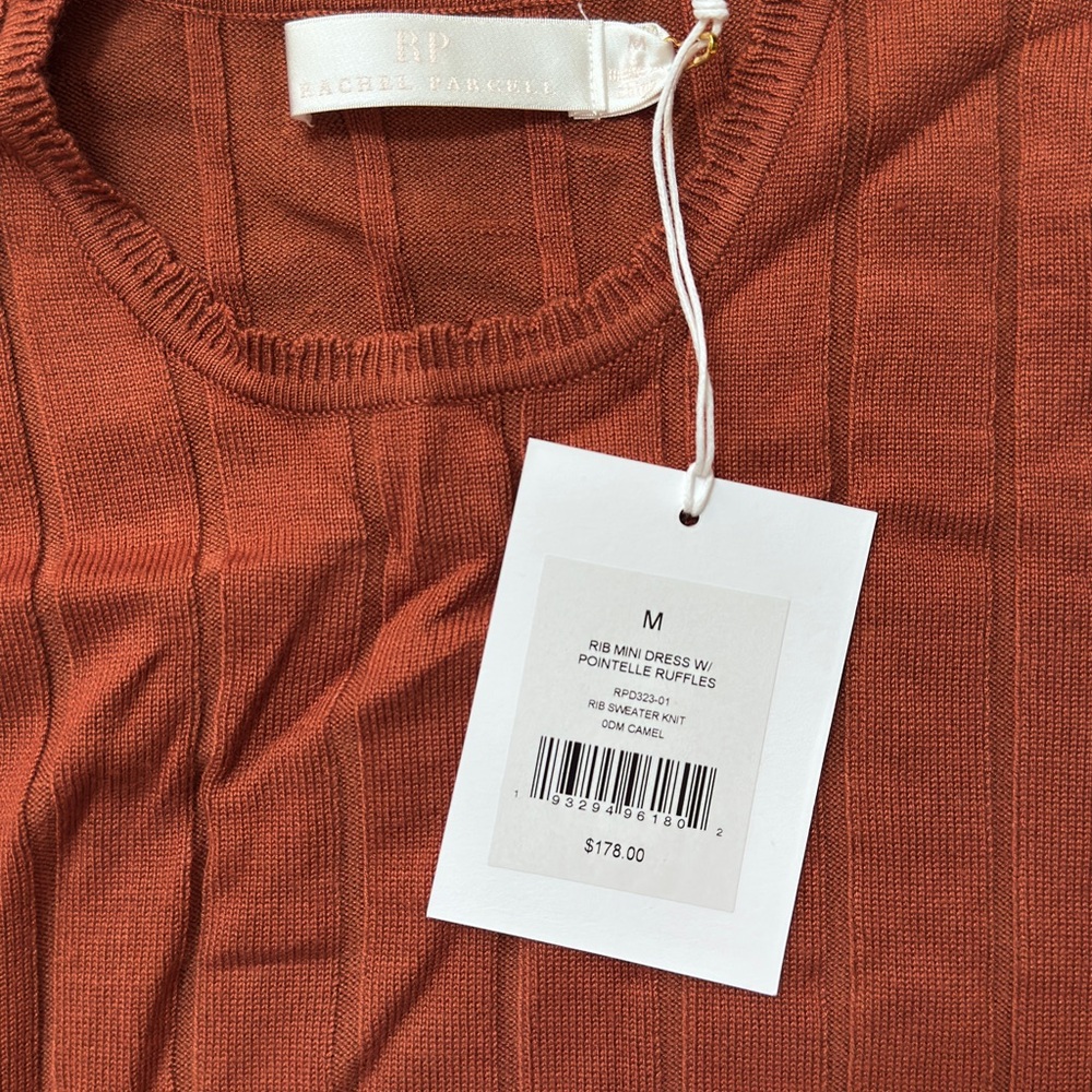 BP Ribbed Knit Dress in Rust - Picture 3 of 4
